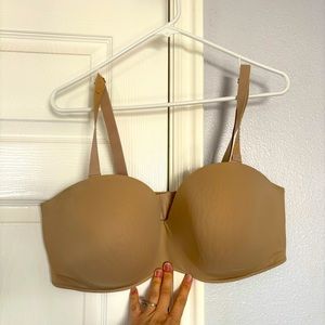 Cacique size 44DDD nude adjustable strapless bra push-up